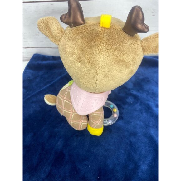 Skip Hop Reindeer Deer Activity Plush Rattle Teether 10" Stuffed Animal Toy - Picture 3 of 8